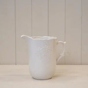 White Ceramic Jug H19cm Heart Design