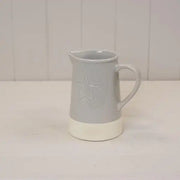 Grey Debossed Star Jug TD10.5x8.5cm H15.3cm B10.5cm