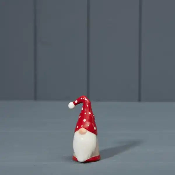 Red and White Ceramic Santa L4xD3.8xH7.5cm