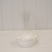 Round Bow Candle Holder with Glass Insert.
