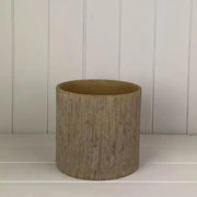 Pebble Stone Cylinder Pot TD25cm H22cm