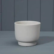 (690 13 180) Matt Grey Footed Griebling Ceramic Pot D13cm