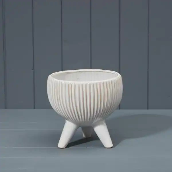 White Ceramic Pot D19 H18cm