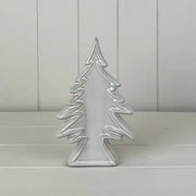 Glazed Ceramic Christmas Tree Ornament with Textured Detail L13xD4.2xH20.2cm  Weight-500g