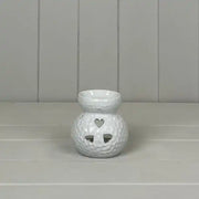 White Heart Oil Burner H9cm W9cm D8cm  Weight-178g