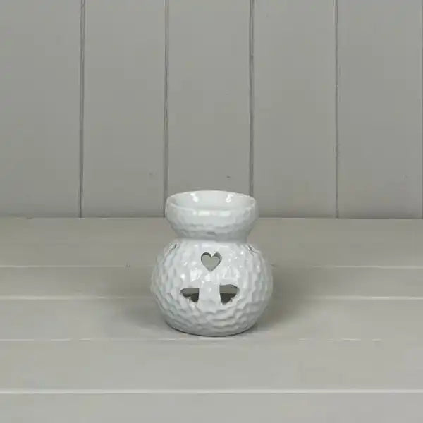 White Heart Oil Burner H9cm W9cm D8cm  Weight-178g
