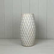 White Ceramic Honeycombe Vase H25.5cm Dia13.5cm  Weight-1284g