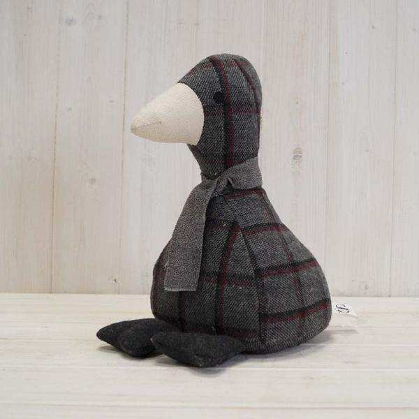 Tartan Duck Doorstop with Scarf (25cm) 13x10x25cm 1.5-2KG