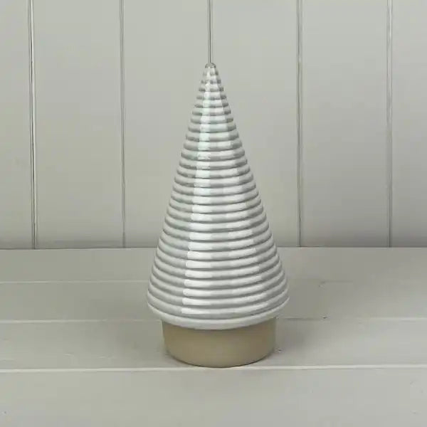 Glazed Ceramic Tree Ornament with Textured Detail L10.5xD10.5xH21.5cm  Weight-454g