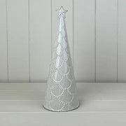 Glazed Ceramic Tree Ornament with Textured Detail L11.1xD11.1xH29.7cm  Weight-565g