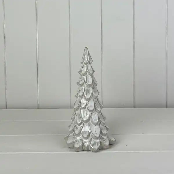 Glazed Ceramic Tree Ornament with Textured Detail L11xD11xH20cm  Weight-414g