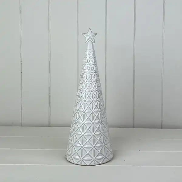 Glazed Ceramic Tree Ornament with Textured Detail L11xD11xH29.2cm  Weight-565g
