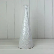 Glazed Ceramic Tree Ornament with Textured Detail L14.2xD14.2xH38.2cm  Weight-959g