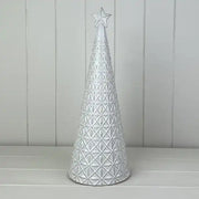 Glazed Ceramic Tree Ornament with Textured Detail L14.4xD14.4xH38cm  Weight-959g