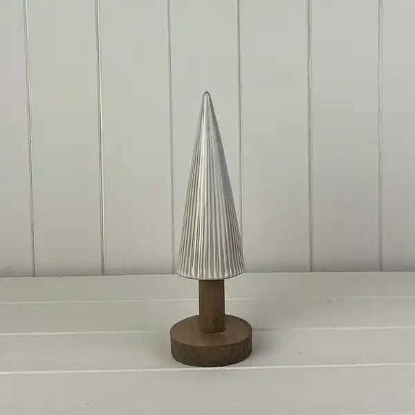 Glazed Ceramic Tree Ornament with Textured Detail L8xD8x25cm  Weight-256g