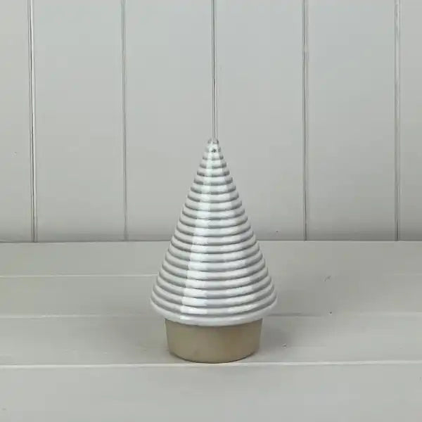 Glazed Ceramic Tree Ornament with Textured Detail L9.5xD9.5xH15cm  Weight-297g