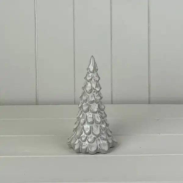Glazed Ceramic Tree Ornament with Textured Detail L9xD9xH16cm  Weight-252g
