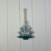 Green Metal Tree 12cm