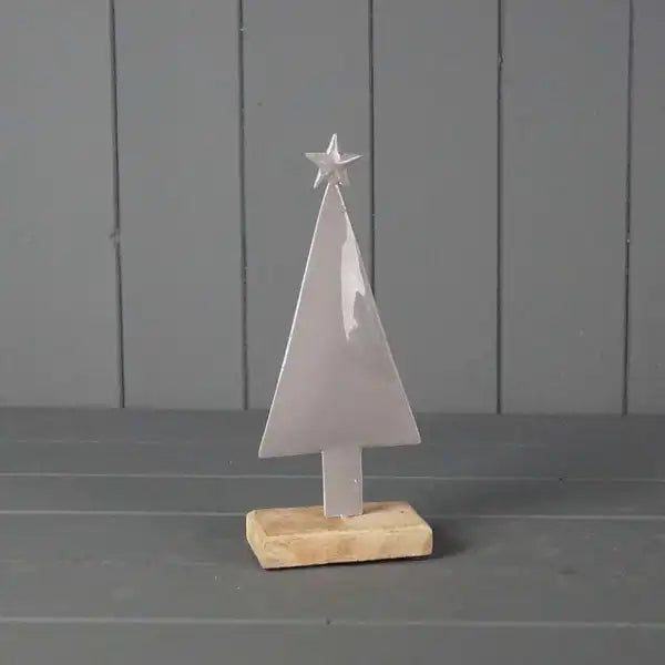 Grey Enamelled Tree L7.5xW5xH17.5cm
