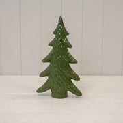 Large Dimpled Green Ceramic Christmas Tree Ornament