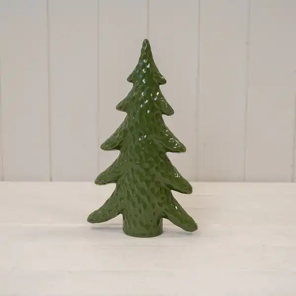 Large Dimpled Green Ceramic Christmas Tree Ornament