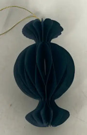 Set of 3 Royal Blue Candy Baubles