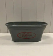 Grey Round Love Heart Tree Trough Recycled Plastic Planter TD38x21cm 7.7LTR