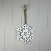 White Metal Snowflake 18x1x20.5cm