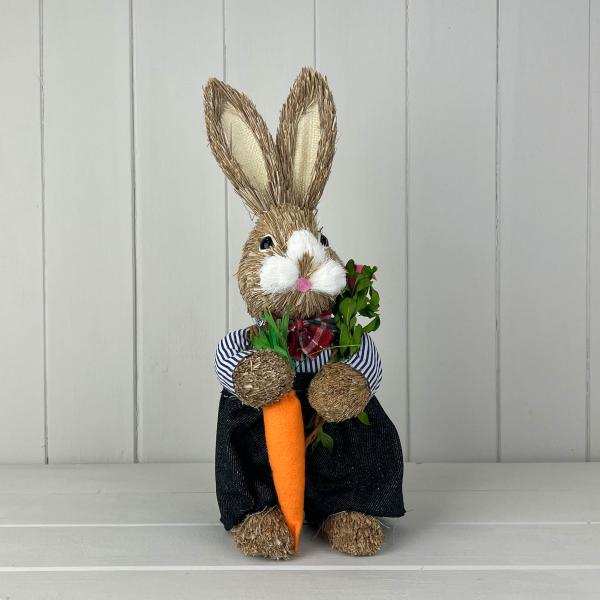 Rabbit Holding A Carrot L11cm W11cm H34cm  Weight-99g