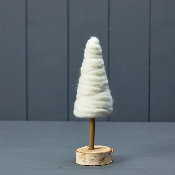 Wool tree on wooden base (20cm)