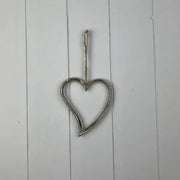 Silver Metal Heart 10cm