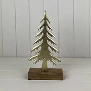 Gold Wood/Metal Tree Festive Decoration L15xD6xH30cm  Weight-329g