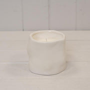 Off White Sculpted Candle