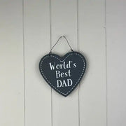Grey 'World's Best Dad' Hanging Sign