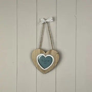 Hanging Heart Shaped Photo Frame in Plywood PVC 12cm x 12cm Window 6.5cm x 6cm PVC thickness 0.25 -