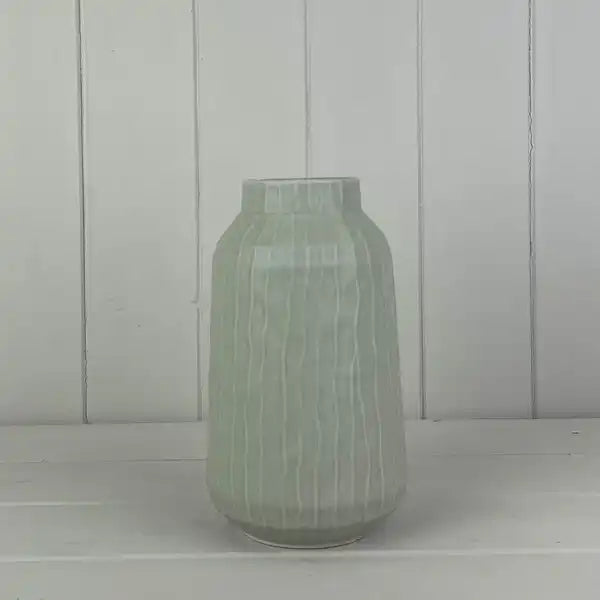 Glazed Pistachio Vase (19.5cm) H19.8cm D11.1cm