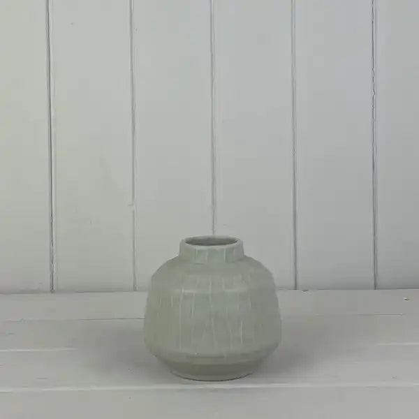 Glazed Pistachio Vase (9.5cm) H9.6cm D11cm