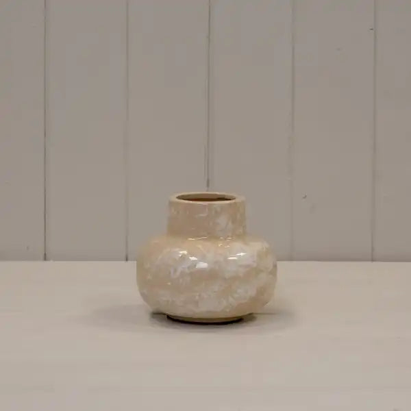 Marbled Ceramic Vase H11cm D13cm