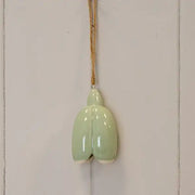 Green Ceramic Hanging Flower Decoration L4.4xW4.4xH7.3cm