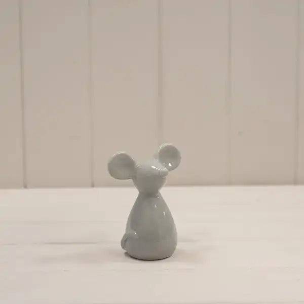 Grey Ceramic Mouse H10.3 XWL7.8 cm