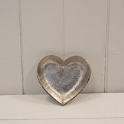 Silver Heart Shape Plate 11x11x2cmÂ  Weight-89g