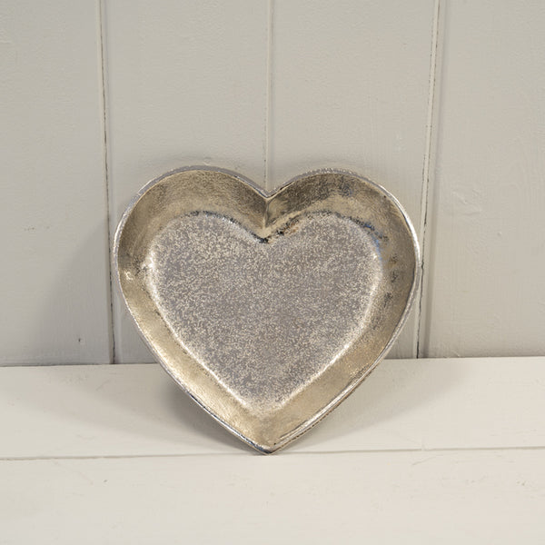 Silver Heart Shape Plate 16.5x16.5x2.5cm  Weight-192g
