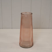 Rose Tall Ribbed Vase H22.5cm D10cm  Weight-595g