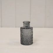 Cool Grey Mini Geometric Glass Bottle