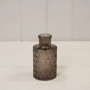 Warm Grey Mini Geometric Glass Bottle