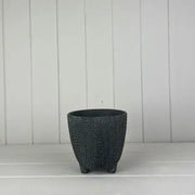 Dotty Grey Pot with Feet D13.8 x H13cm  Weight-538g