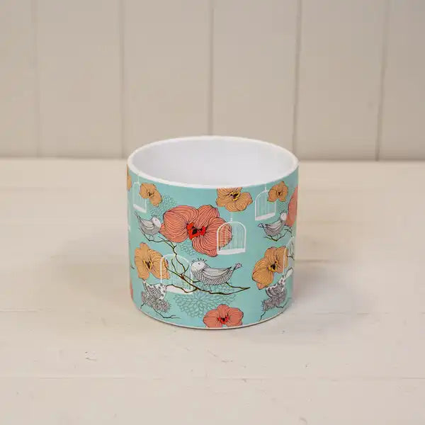 Floral Bird Cage Pot TD12cm H10.5cm L12cm W12cm Weight-119g