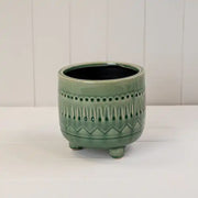 Green Ceramic Pot TD15.3 x BD14 x H15cm