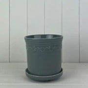 Grey Saucer Pot D14.5cm H13cm  Weight-785g