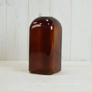 Burnt Amber Square Bottle Vase H17.8cm x 9x9cm W0.575Kg